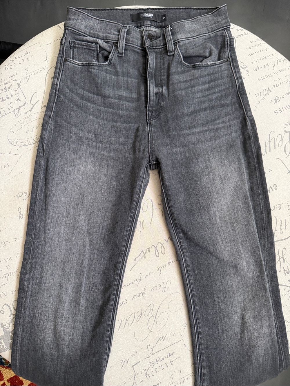 Hudson Jeans Flare Ankle Gray Wash Denim
